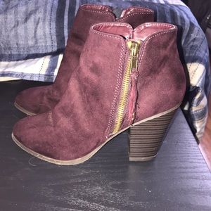 Charlotte Russe ankle heal boots